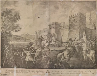 Die Mutter von Stefan dem Großen verweigert ihrem Sohn den Eintritt in die Festung Neamț im Jahr 1484